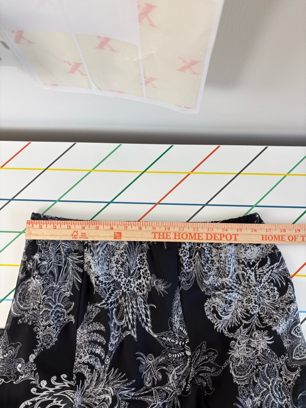 Vintage 90s Black & White Paisley Skirt XL EUC Whimsigoth Fairycore Sheer Flowy - Picture 8 of 8